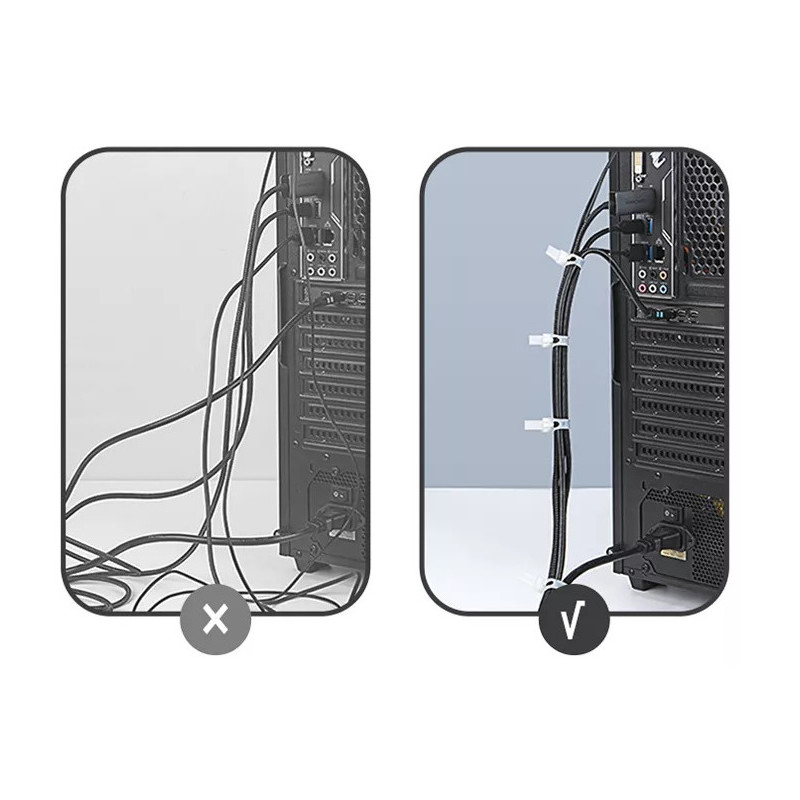 Amarre Organizador Plástico Reutilizable 25 cm X 20 Und