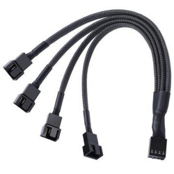 Cable hub PWM 4 Pines Splitter Cooler Para 4 Ventiladores Cable hub PWM 4 Pines Splitter Cooler Para 4 Ventiladores