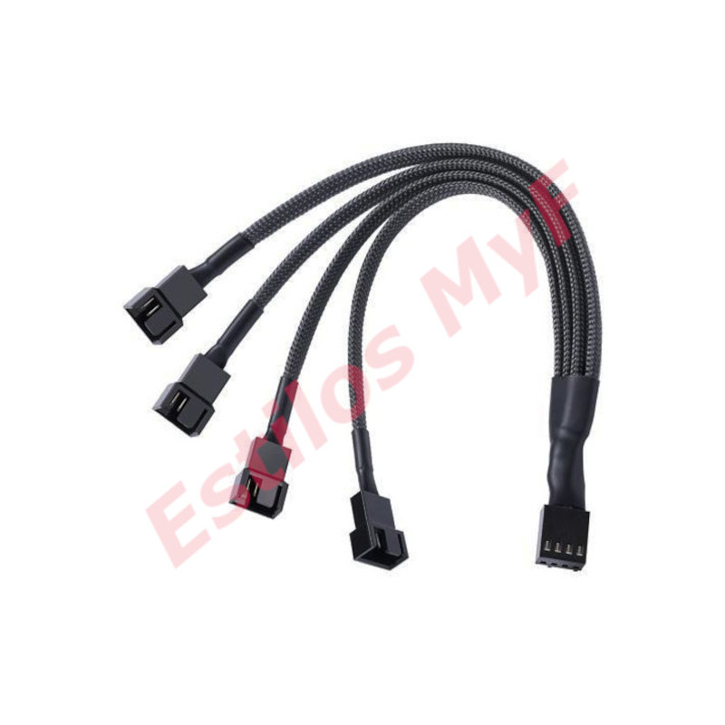 Cable hub PWM 4 Pines Splitter Cooler Para 4 Ventiladores Cable hub PWM 4 Pines Splitter Cooler Para 4 Ventiladores